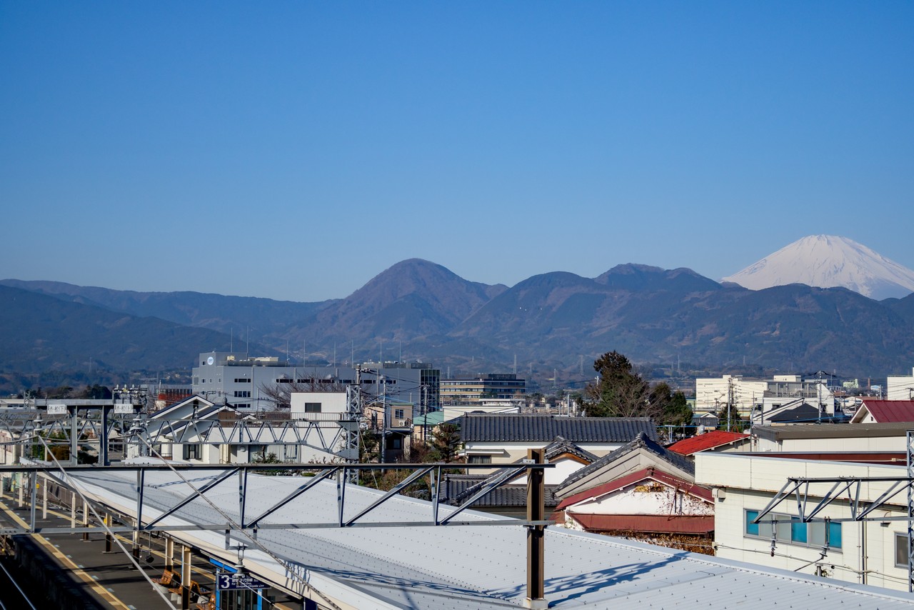 新松田駅から見た富士山