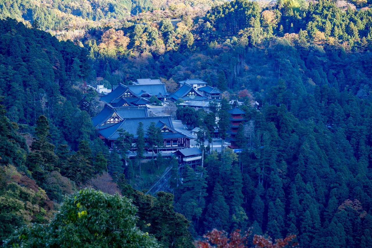 松樹庵から見た久遠寺
