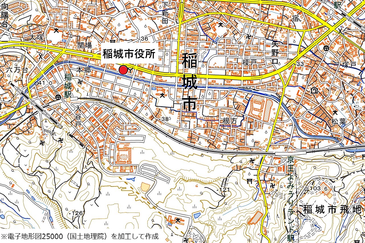 三沢川さくら回廊周辺の地図