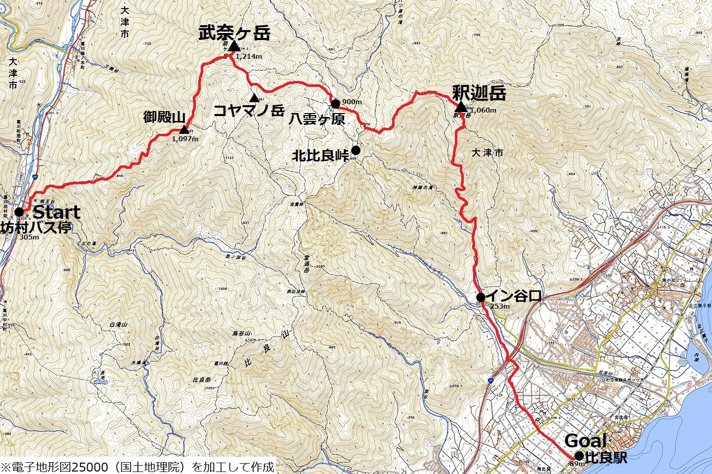 220522武奈ヶ岳-map