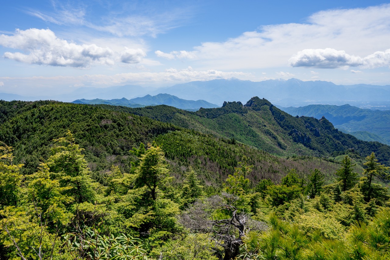小川山から見た瑞牆山