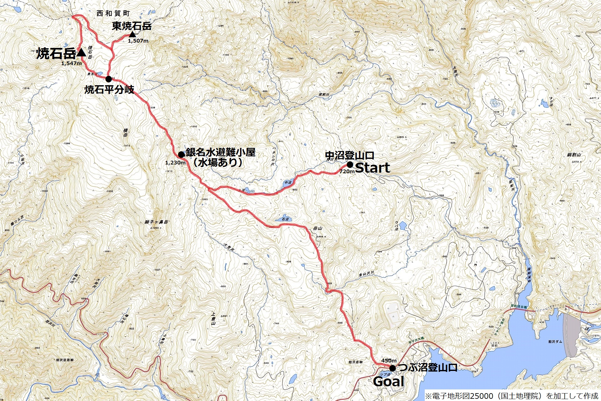 220710焼石岳-map