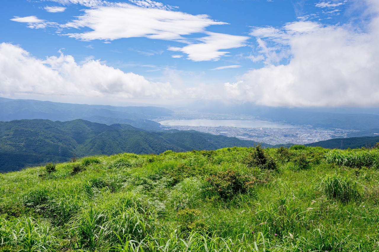 高ボッチ山から見た諏訪盆地