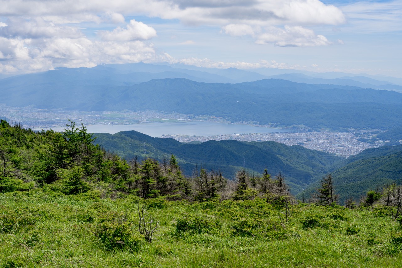 鉢伏山から見た諏訪湖