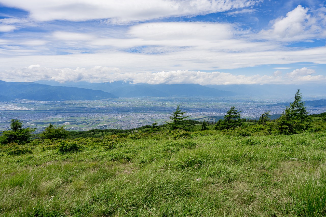 鉢伏山から見た松本盆地