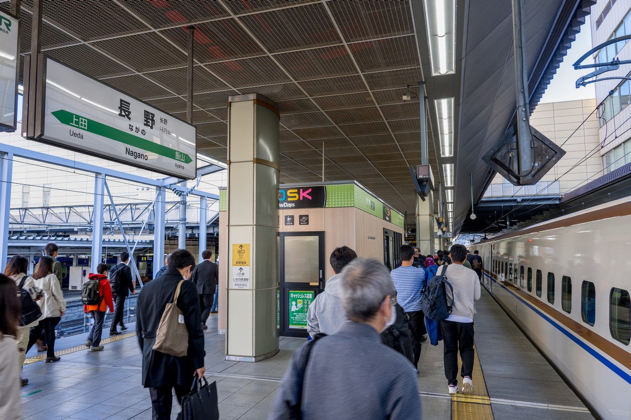 長野駅の新幹線ホーム
