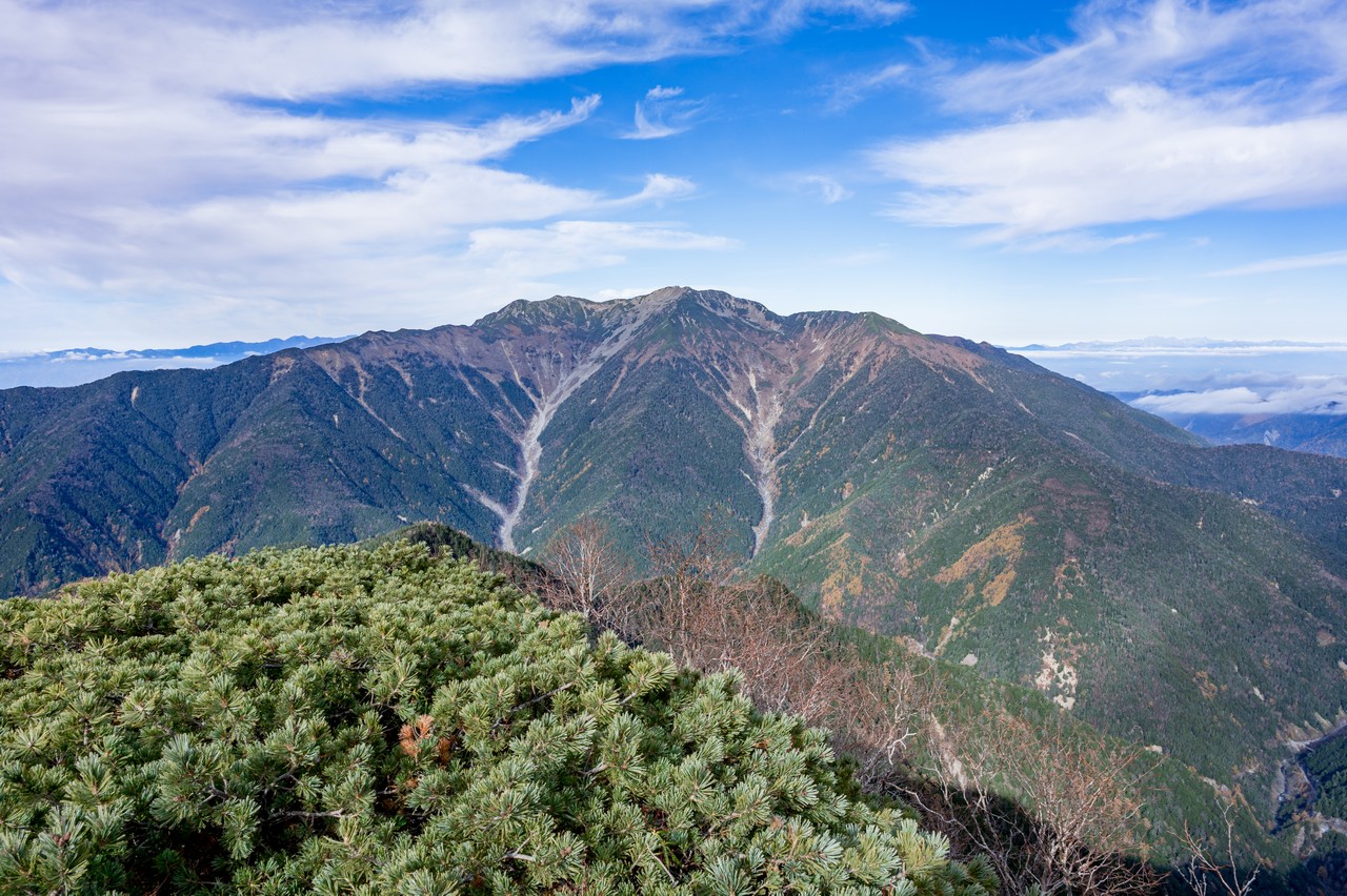 小太郎山から見た仙丈ケ岳