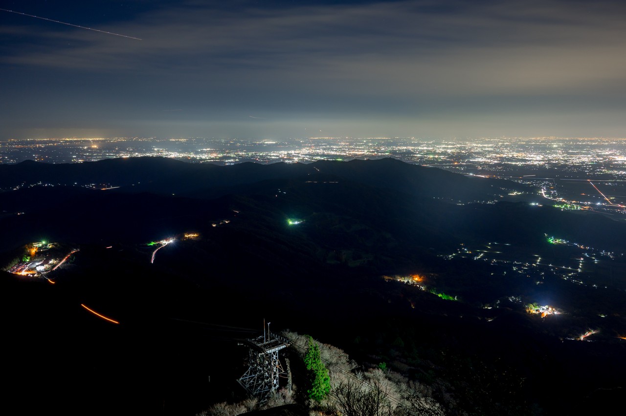 筑波山の山頂から見た夜景
