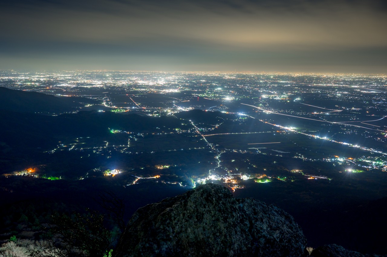 筑波山山頂から見た夜景