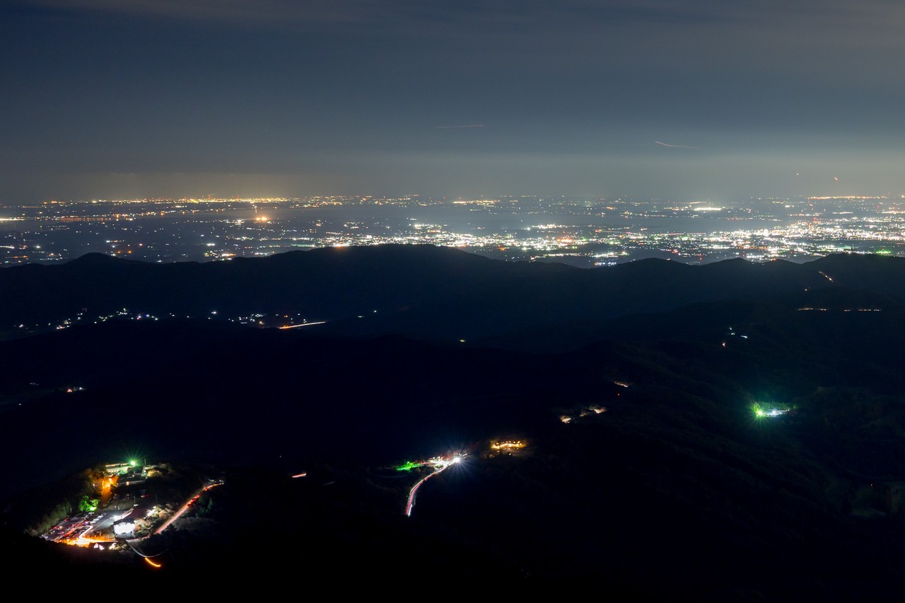 筑波山山頂から見た夜景