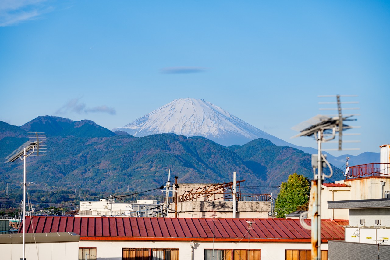 新松田駅から見た富士山