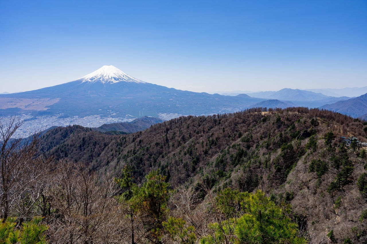三つ峠から見た富士山