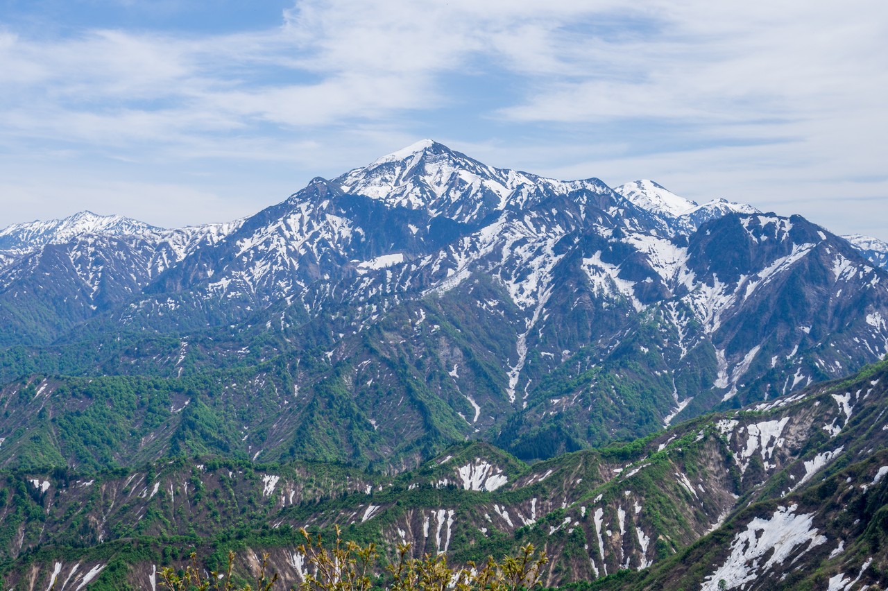 笠倉山から見た越後駒ヶ岳