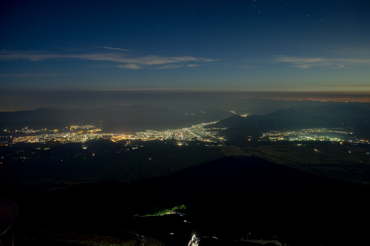富士山７合目からの夜景
