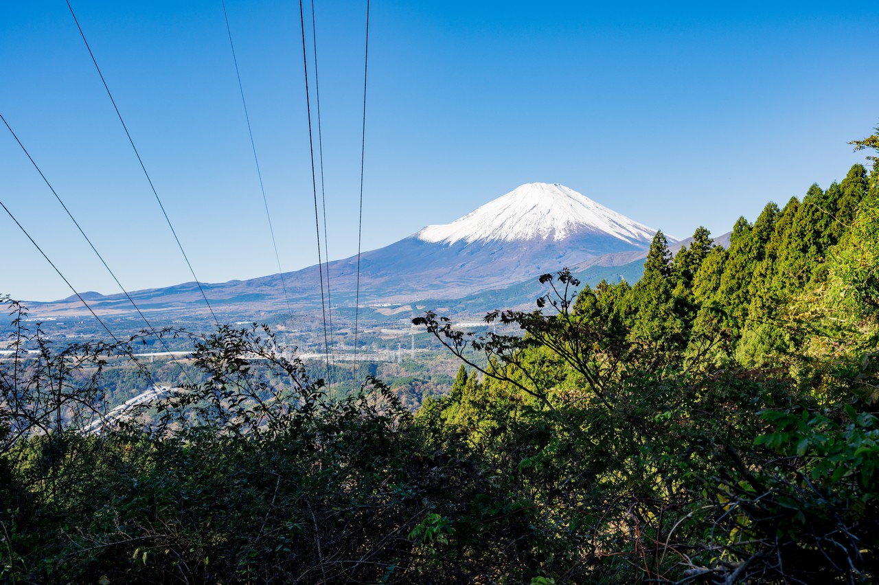 不老山　送電鉄塔から見た富士山