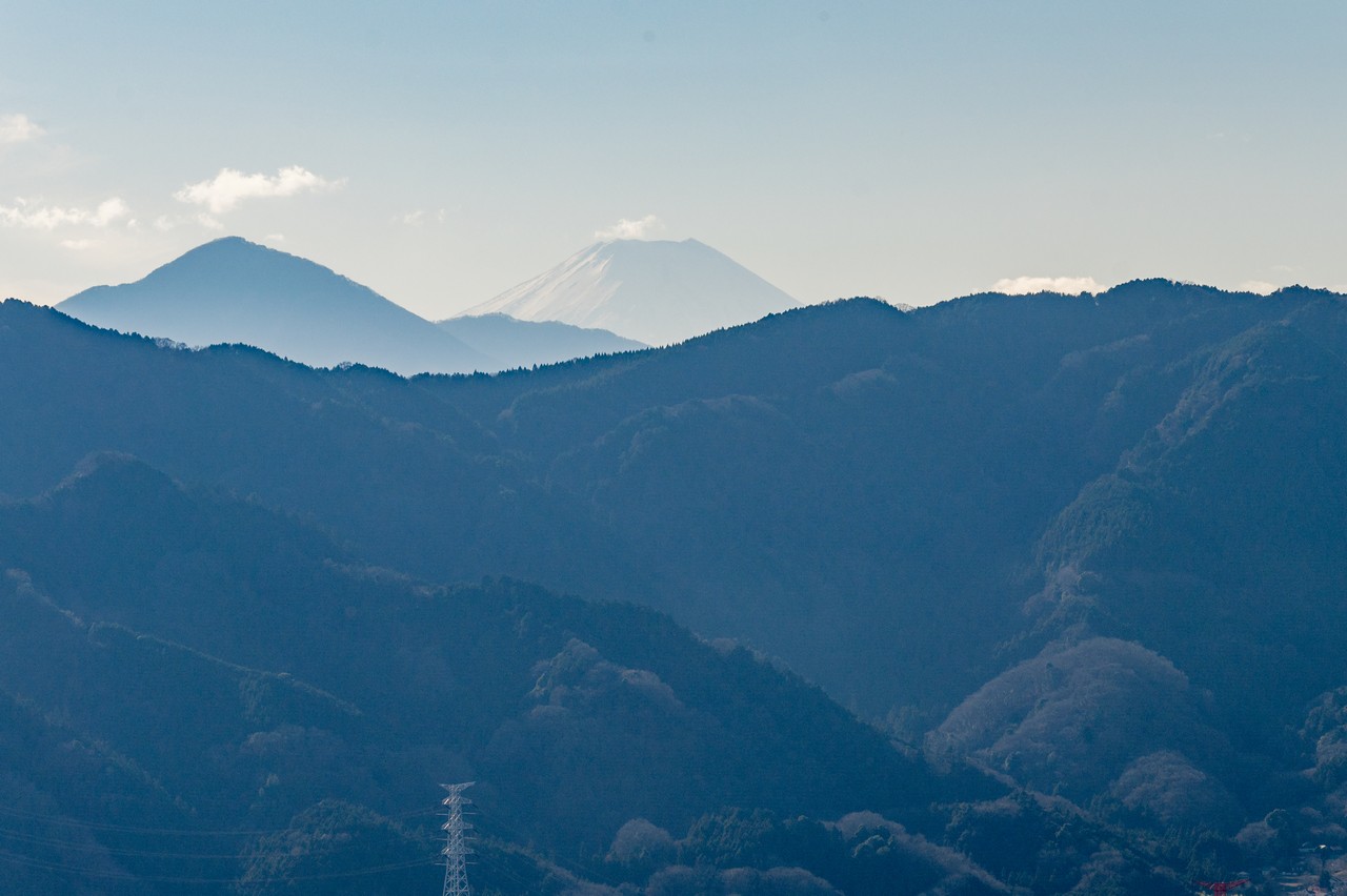 南高尾山稜　見晴台から見た富士山