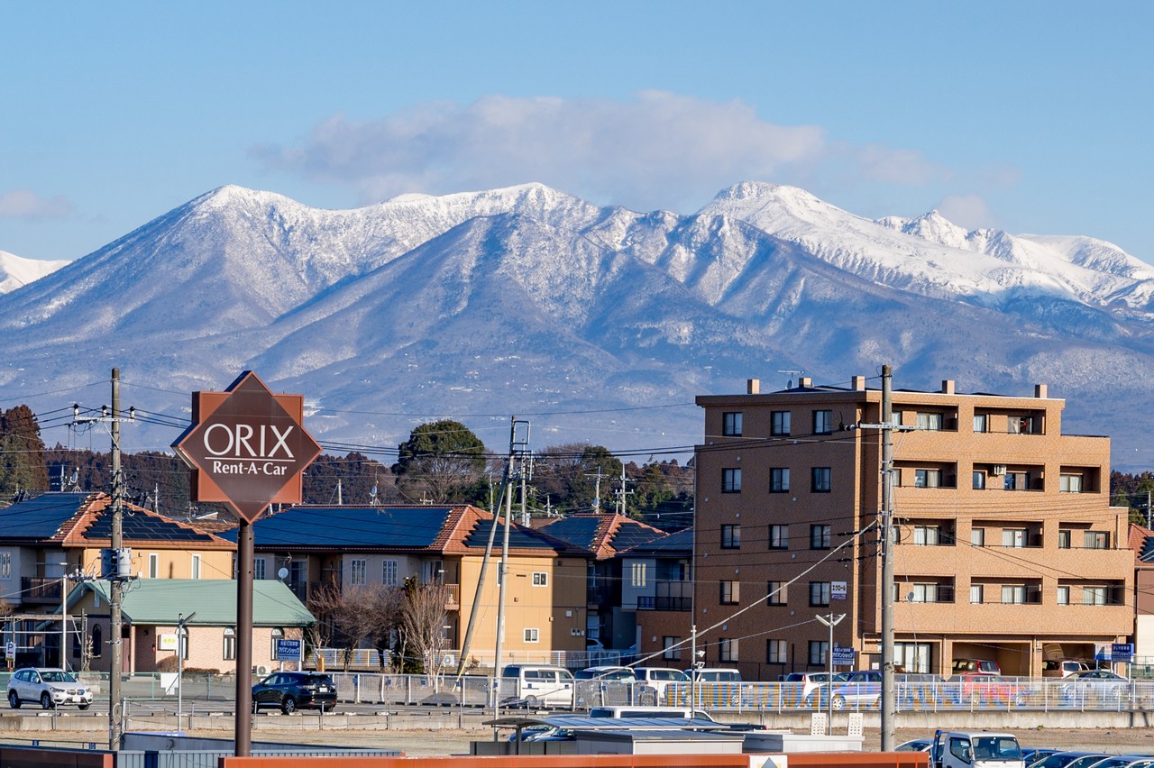 那須塩原駅からみた那須連山