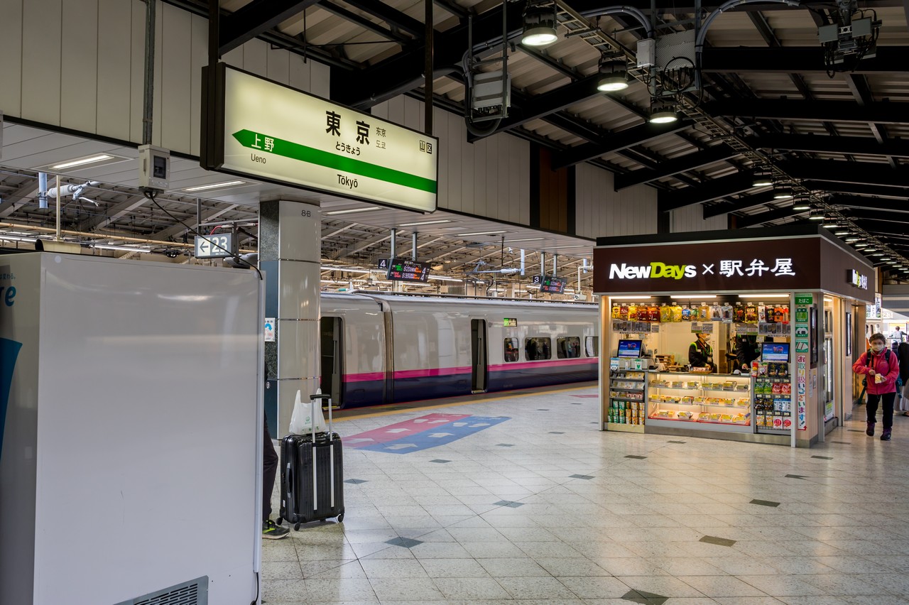 東京駅の東北新幹線ホーム