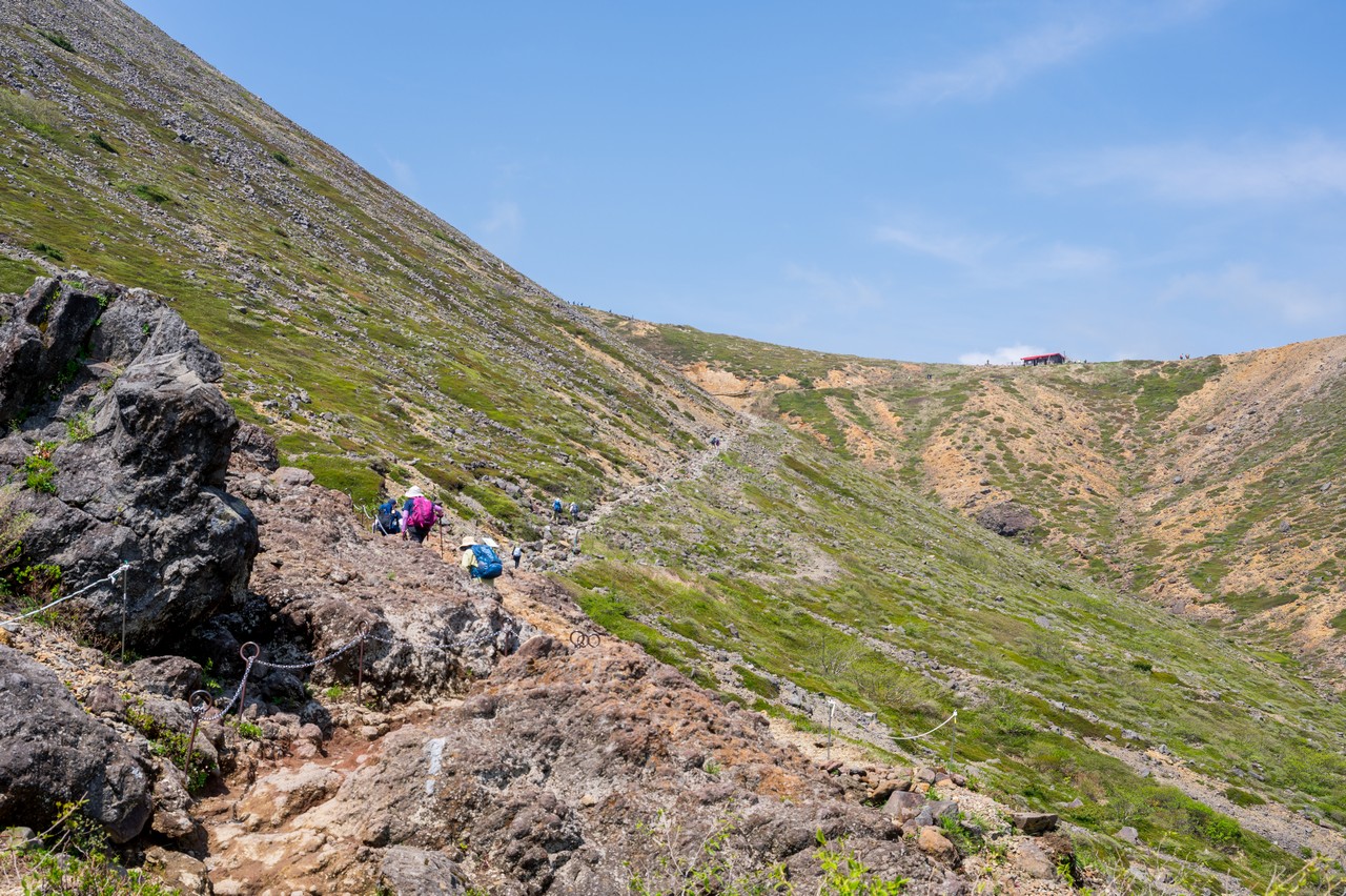 茶臼岳の登山道