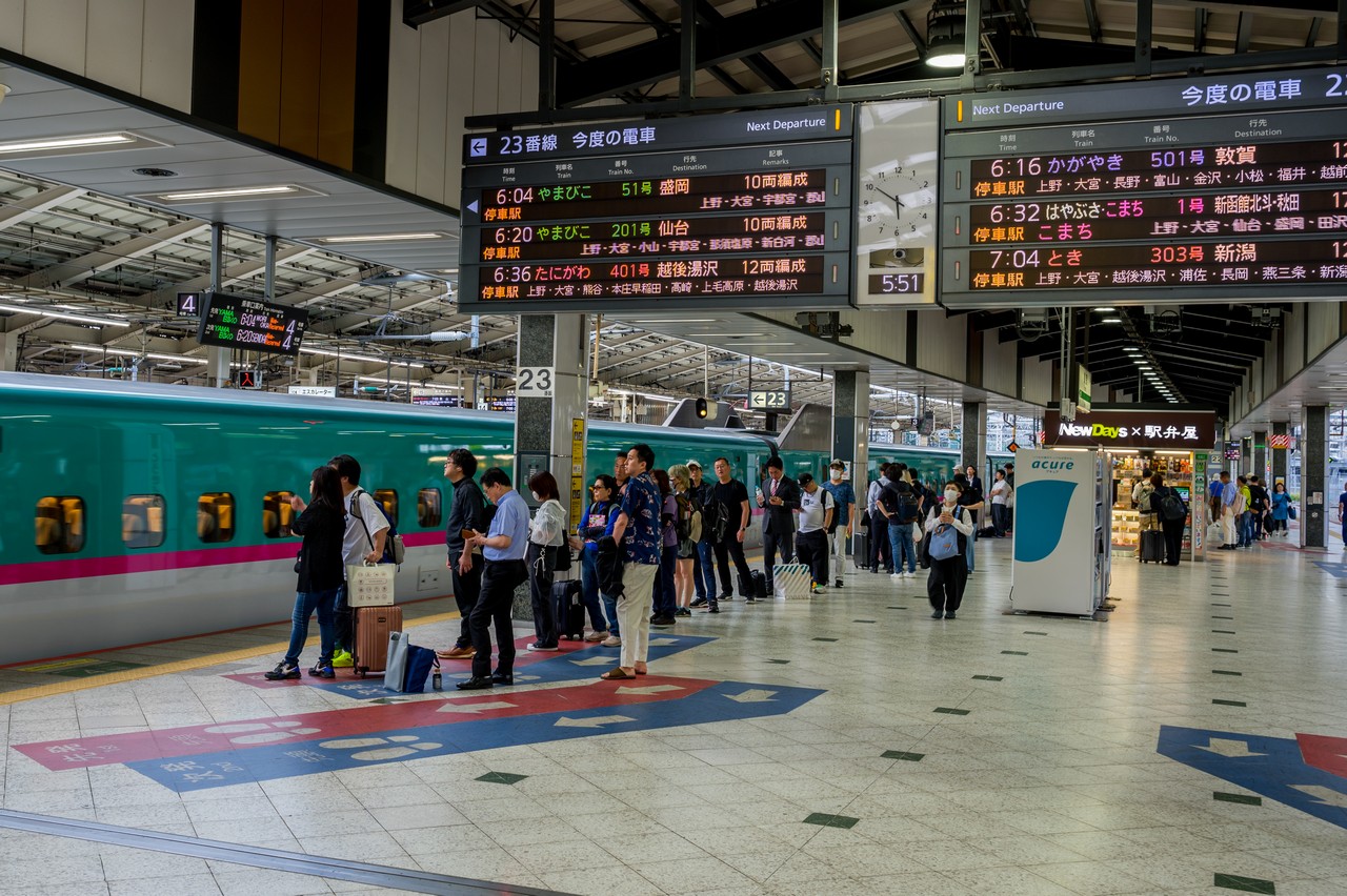 東京駅の東北新幹線ホーム
