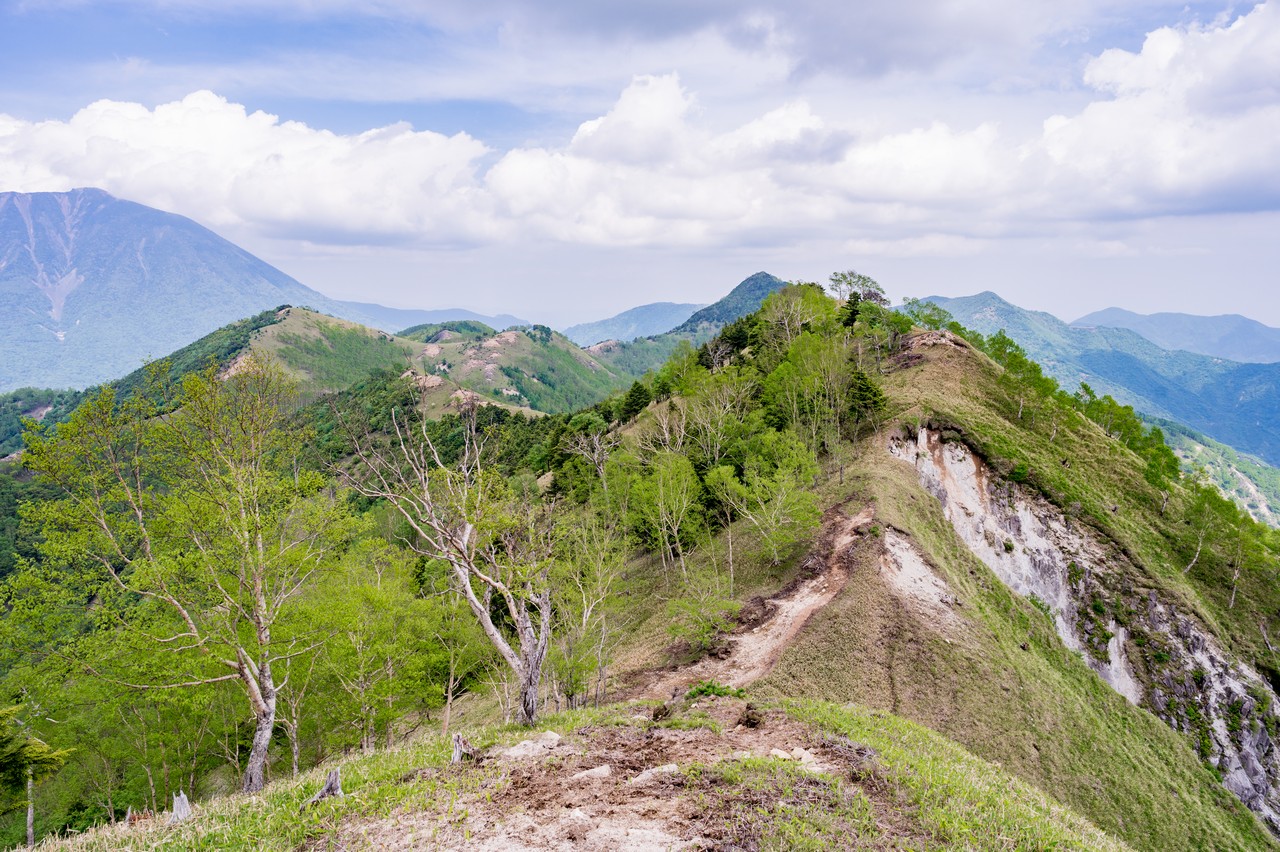 黒檜岳の稜線上の光景