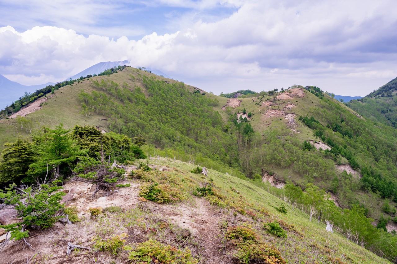 黒檜岳の稜線上の光景