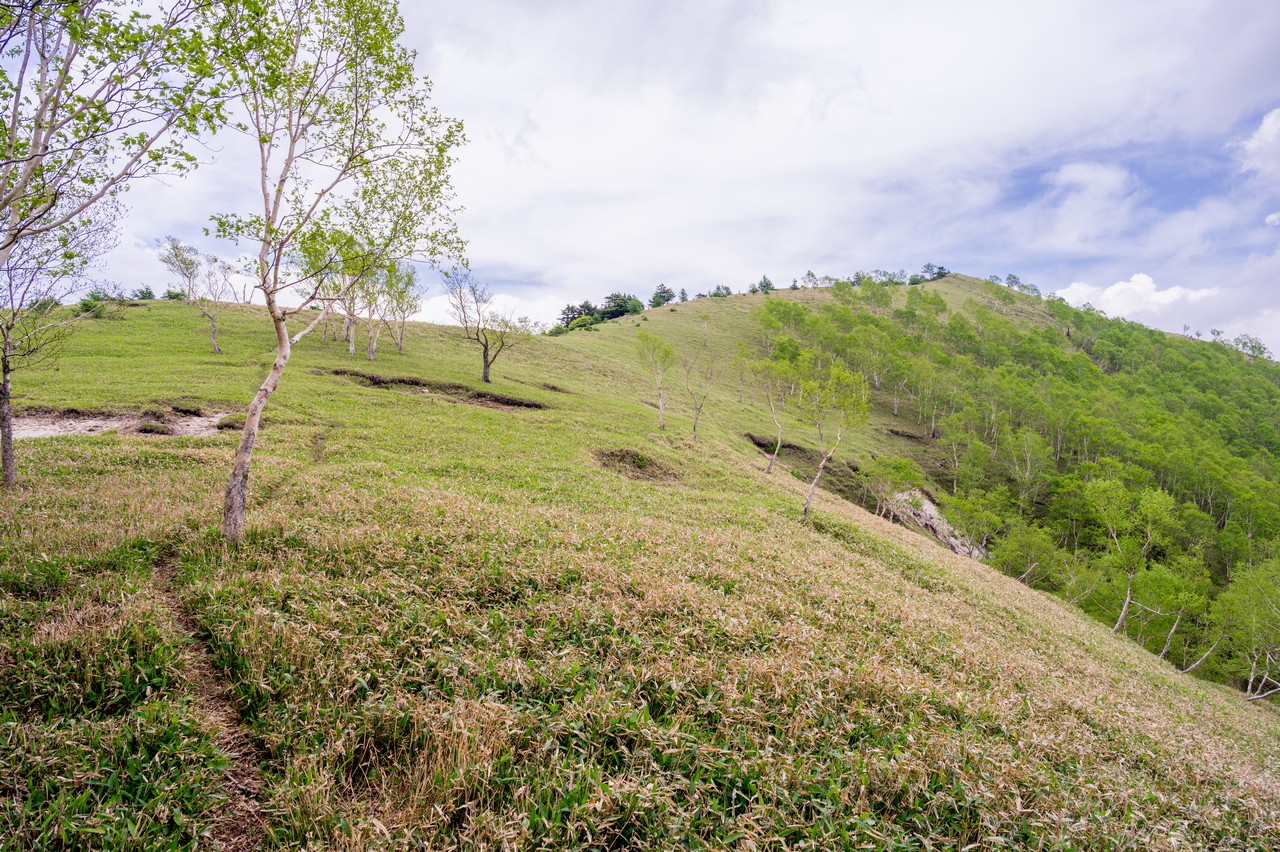 黒檜岳の稜線上の光景
