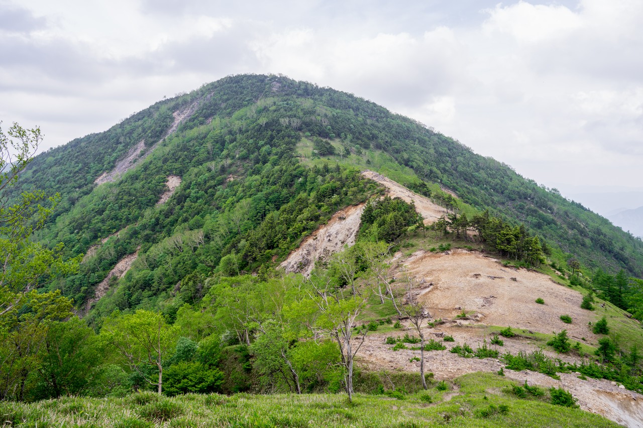 黒檜岳側の尾根上から見た社山