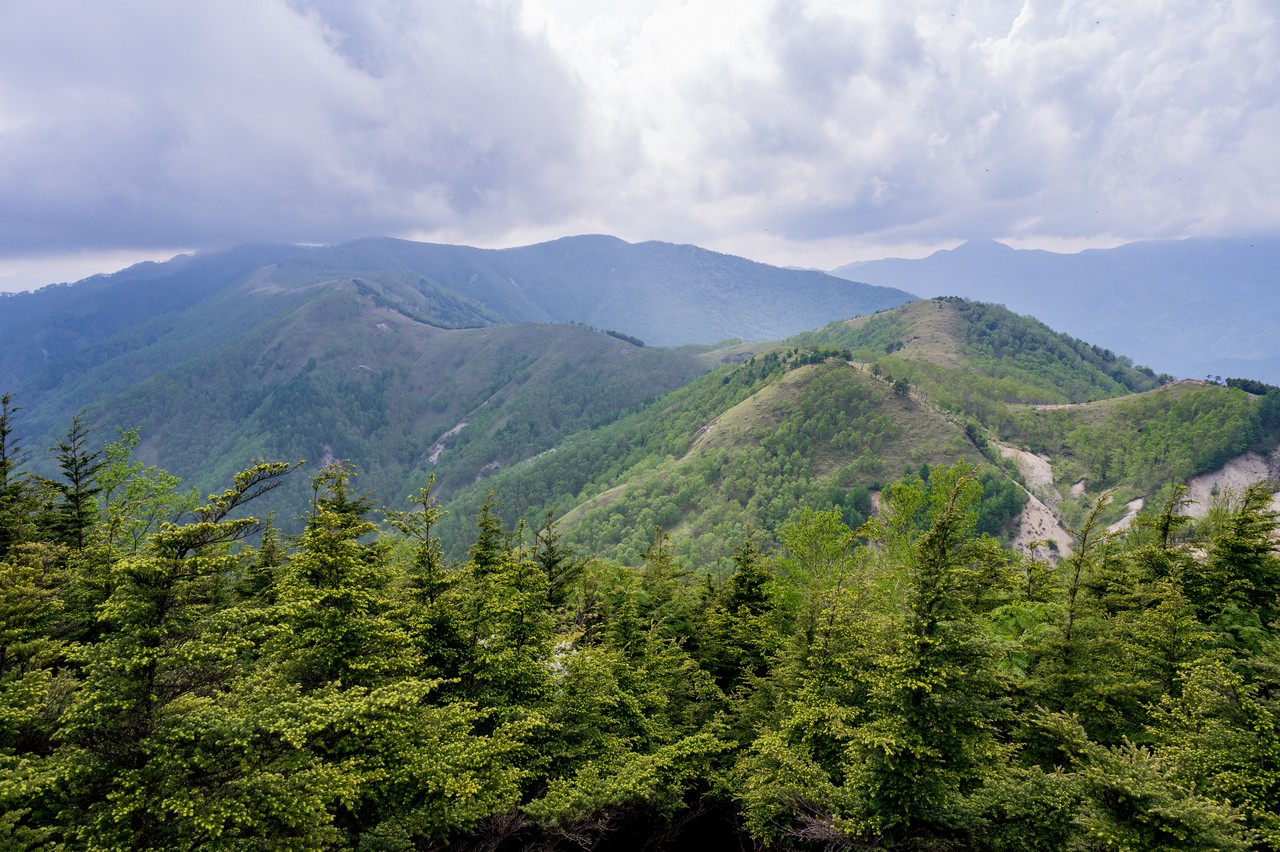 社山から見た黒檜岳