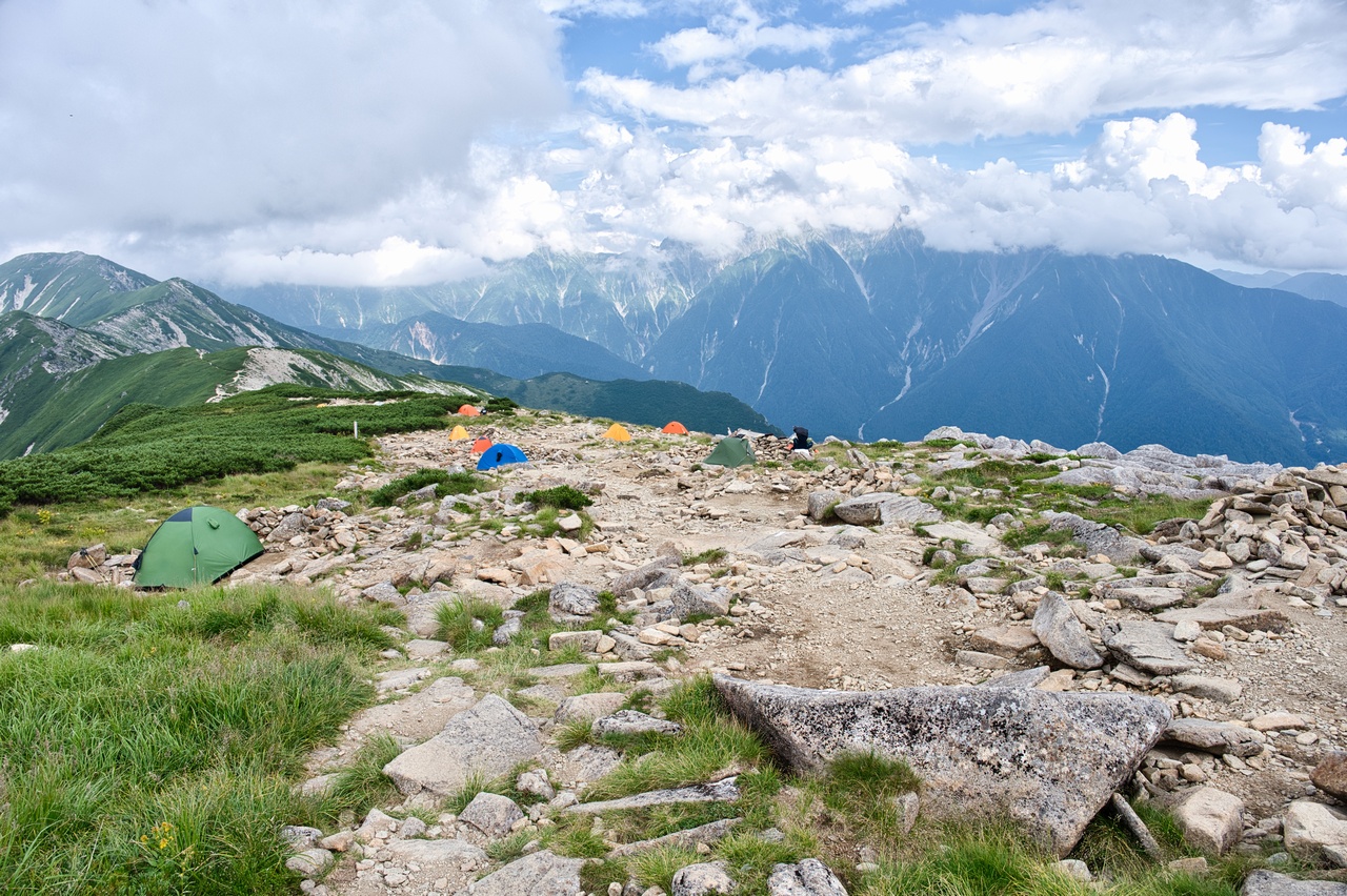 笠ヶ岳テント場