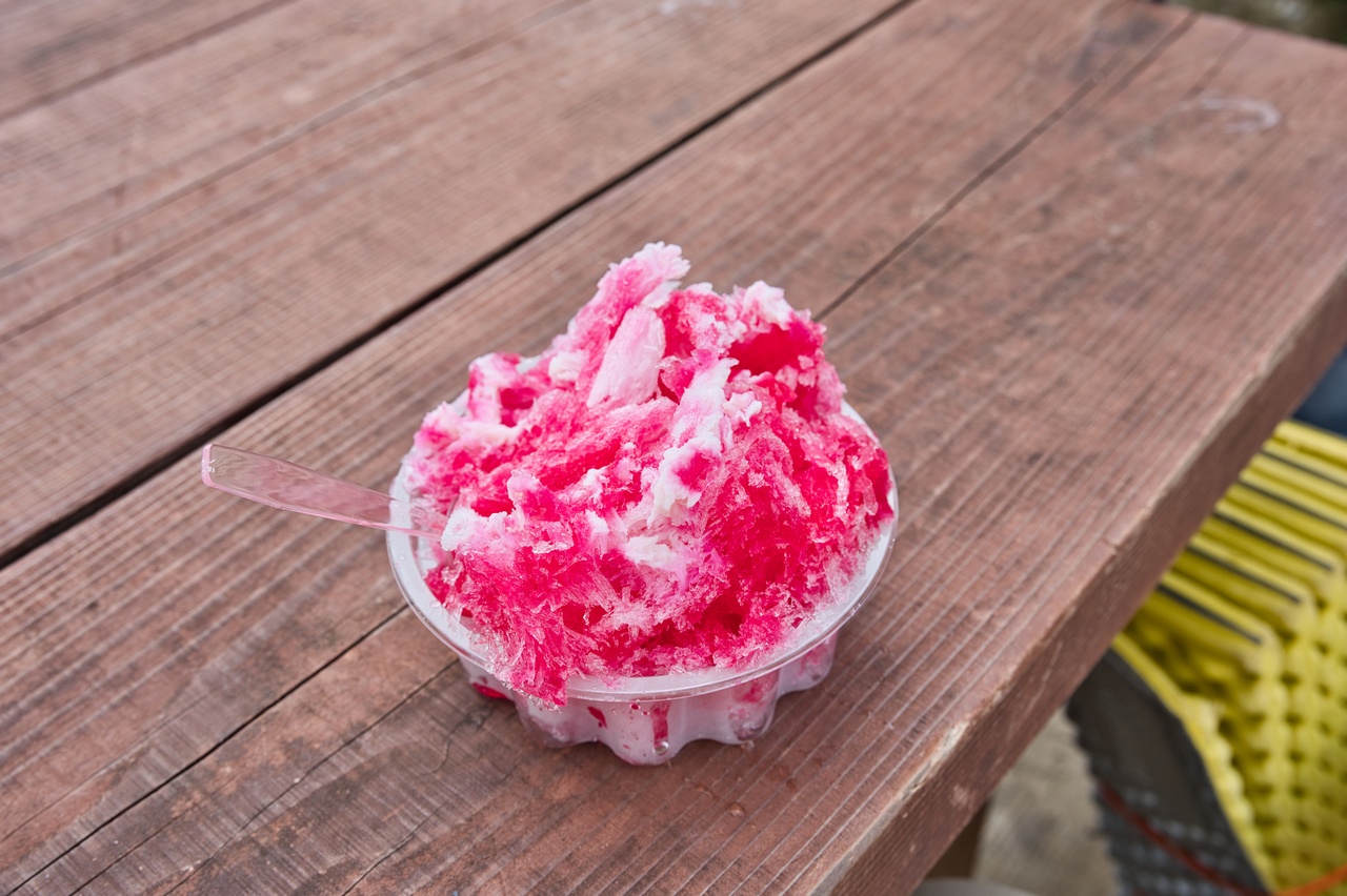 鏡平山荘のかき氷