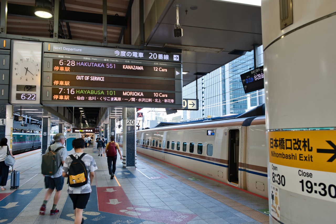 東京駅の東北・北陸新幹線ホーム