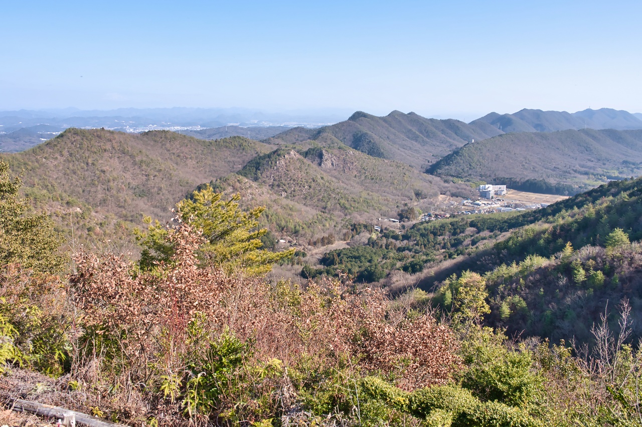 北山から見た各務原アルプスの主稜線