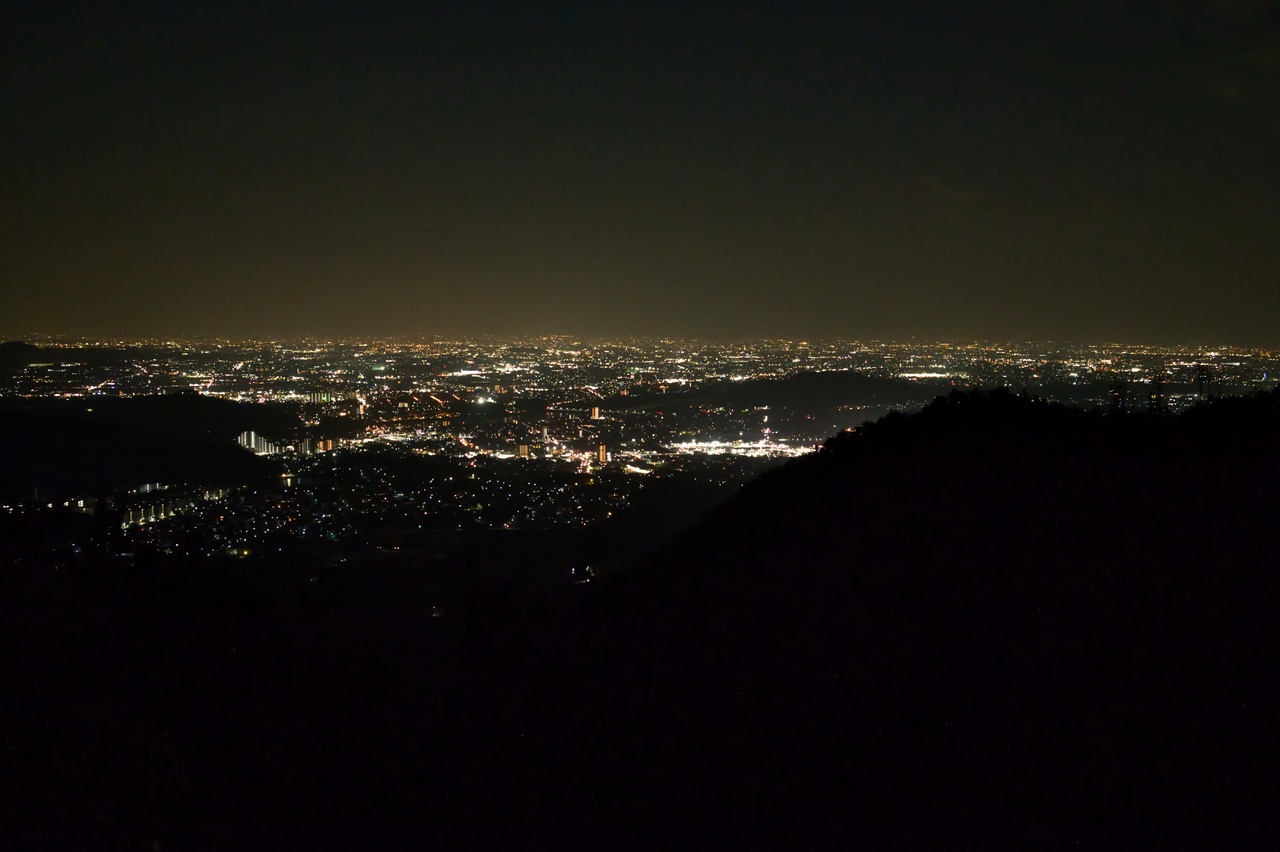 明王山山頂から見た夜景
