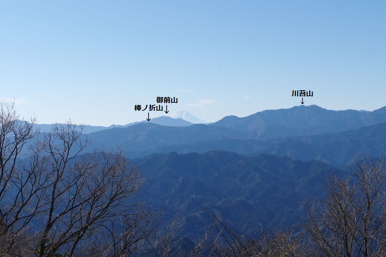 関八州見晴台から見た富士山