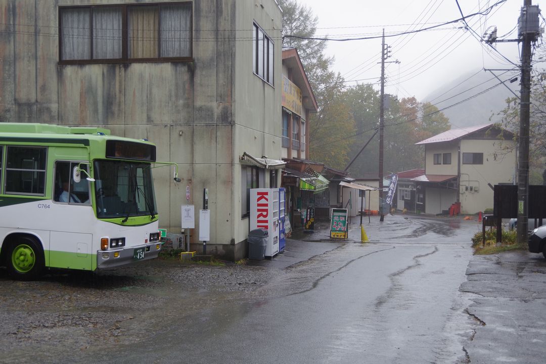 西沢渓谷のバス停