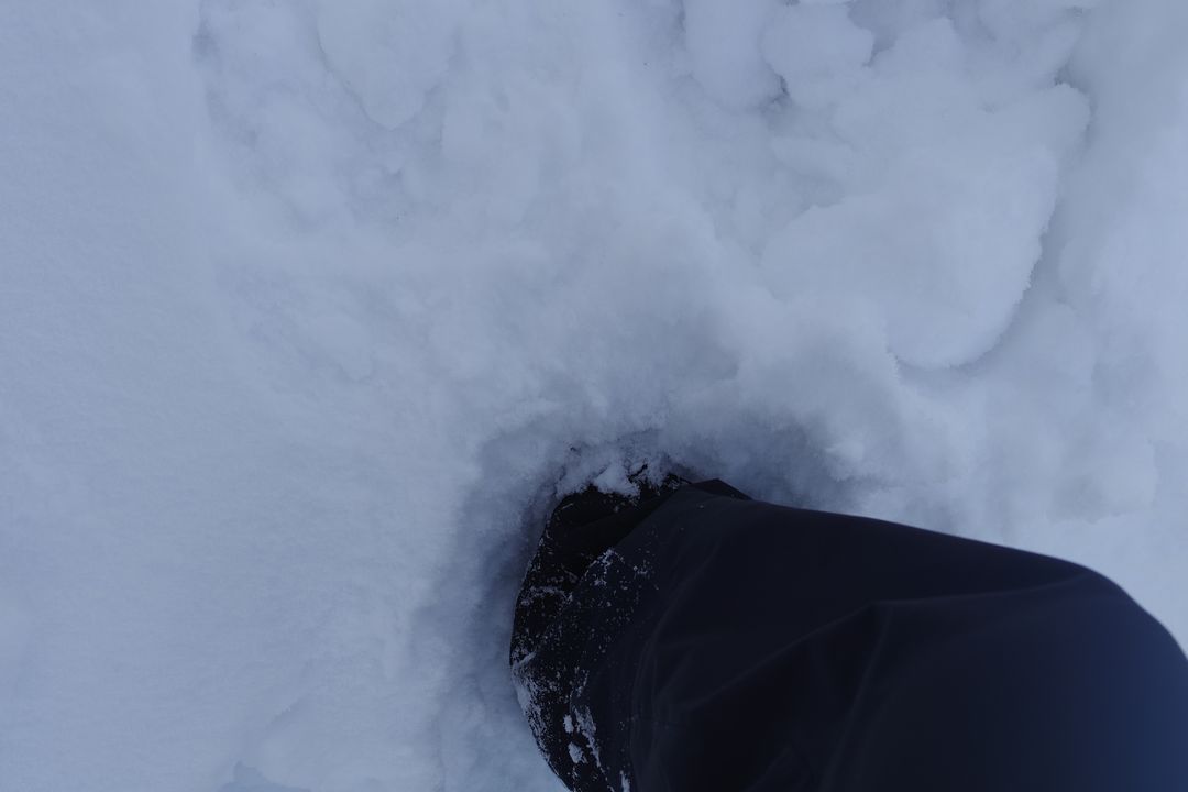 三頭山　積雪時のヌカザス尾根