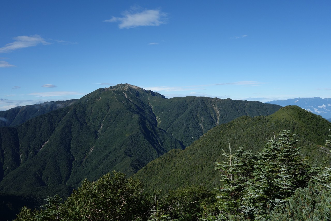 駒津峰から見た仙丈ケ岳