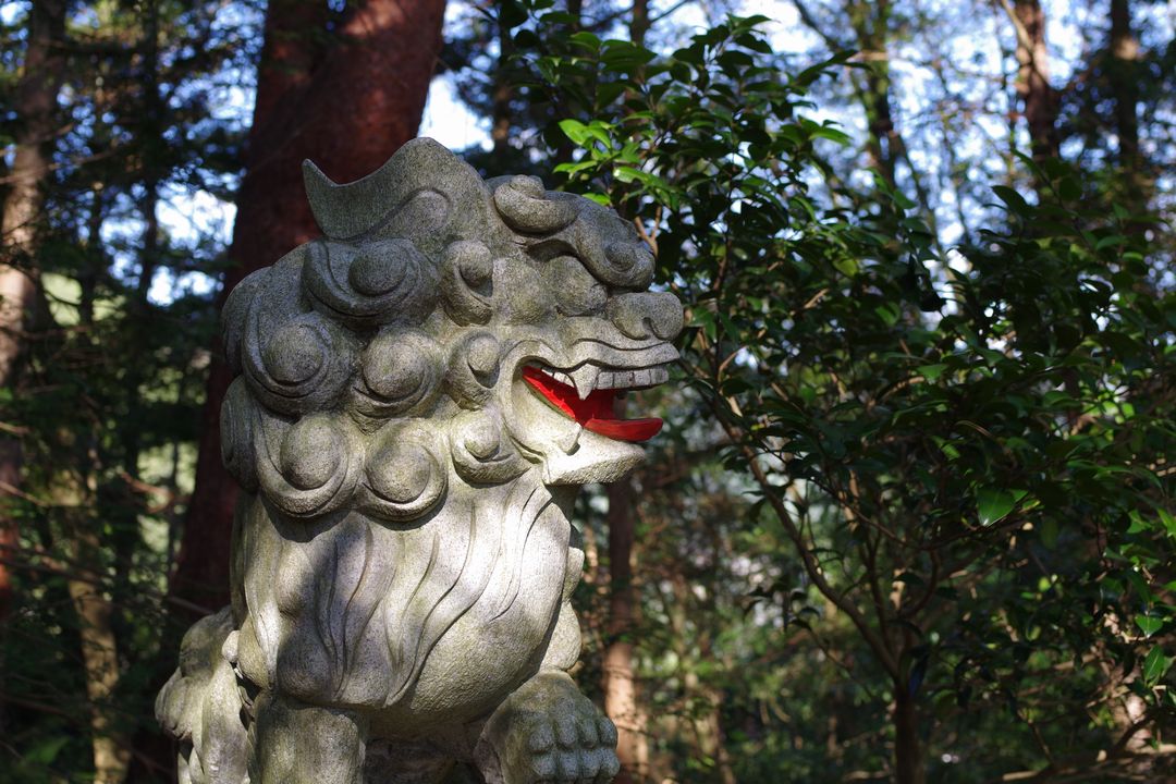 奥多摩　愛宕神社の狛犬