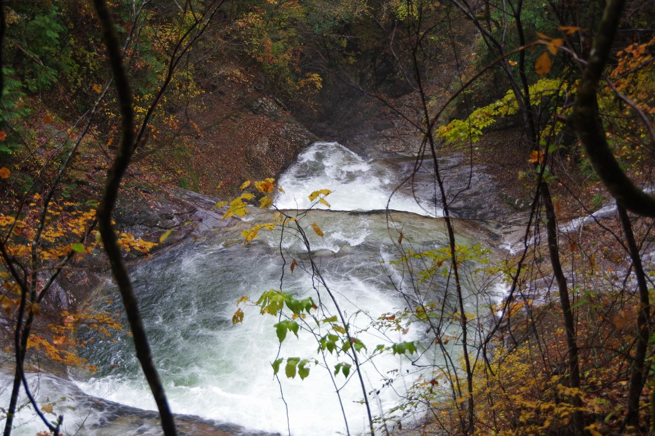 西沢渓谷　上から見た七ツ釜五段の滝