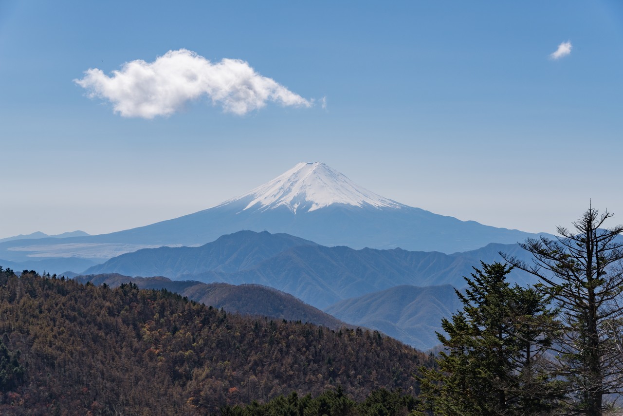 牛奥ノ雁ヶ腹摺山からの富士展望